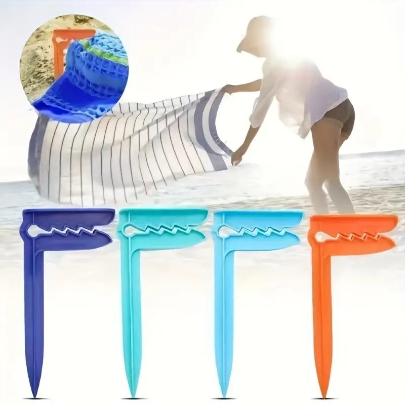 Outdoor Camping Rugs - Buiten strandhanddoekhouder, strandmathouder, handdoekhouder, plastic picknickmathouder