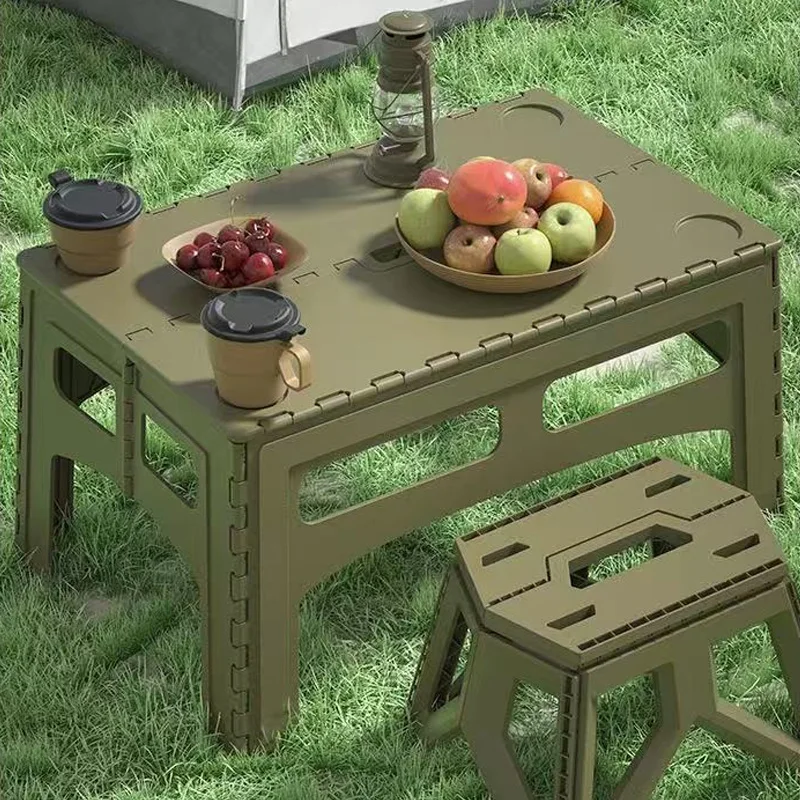 Outdoor Camping Exhibition - Opvouwbare draagbare buiten-tafel van kunststof, eenvoudig,