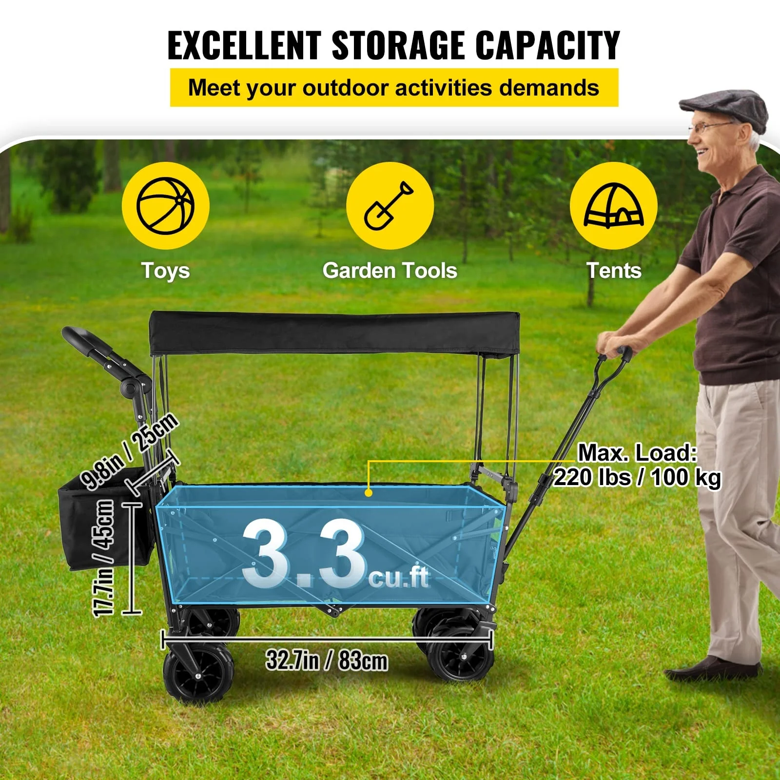 Opvouwbare campingwagen, opvou - Outdoor Camping Trolley recensie en prijs