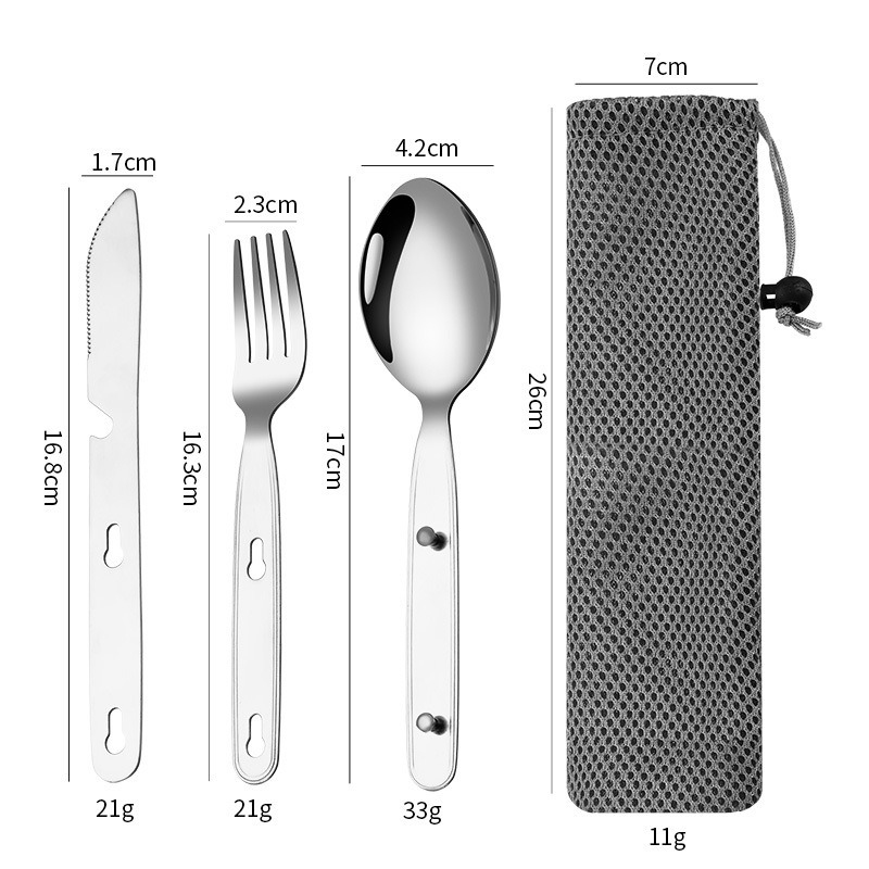 3 stks/set Opvouwbare Lepel Vo - Outdoor Camping Dining Set recensie en prijs