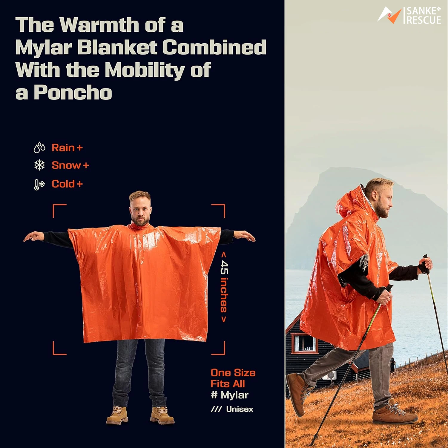 Noodregenponcho, thermische de - Camping Rain Poncho recensie en prijs