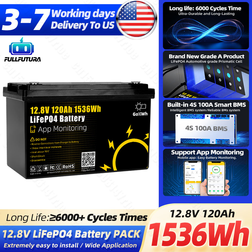 6000+ cycli 12V 120Ah Lifepo4  - Outdoor Camping Usa recensie en prijs