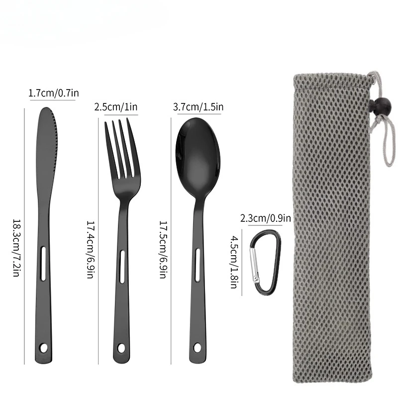 Lepel Vork Messensets Roestvri - Outdoor Camping Dining Set recensie en prijs