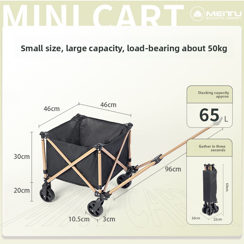 Vouwwagen voor buiten, draagba - Outdoor Camping Trolley recensie en prijs