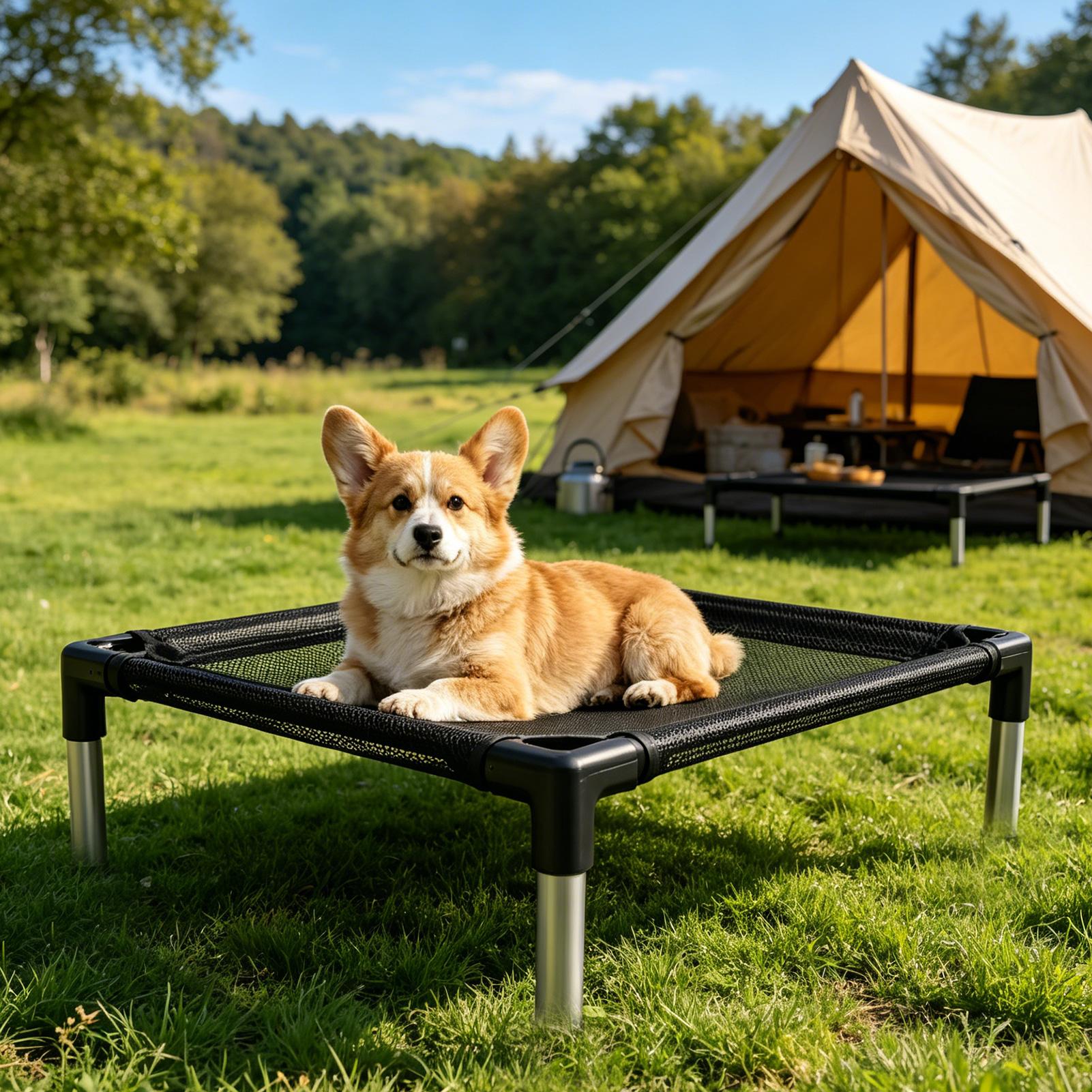 Verhoogd hondenbed met ademend - Outdoor Camping Dog Bed recensie en prijs