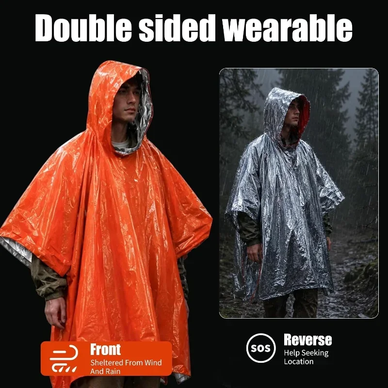 Waterdichte en warme noodponch - Camping Rain Poncho recensie en prijs